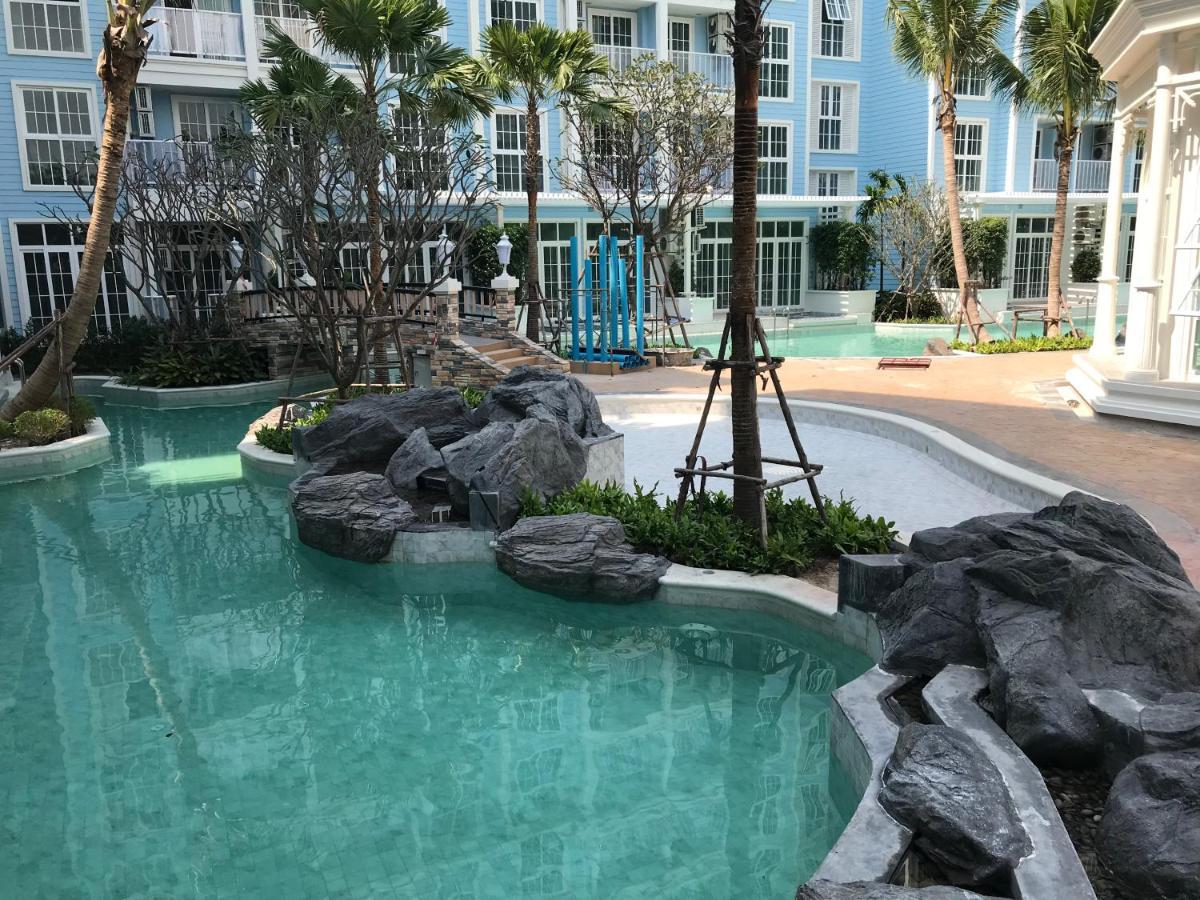 Grand Florida芭提雅带免费游泳池温泉和健身房和办公区水上花园公寓e208 나 좀티엔 외부 사진