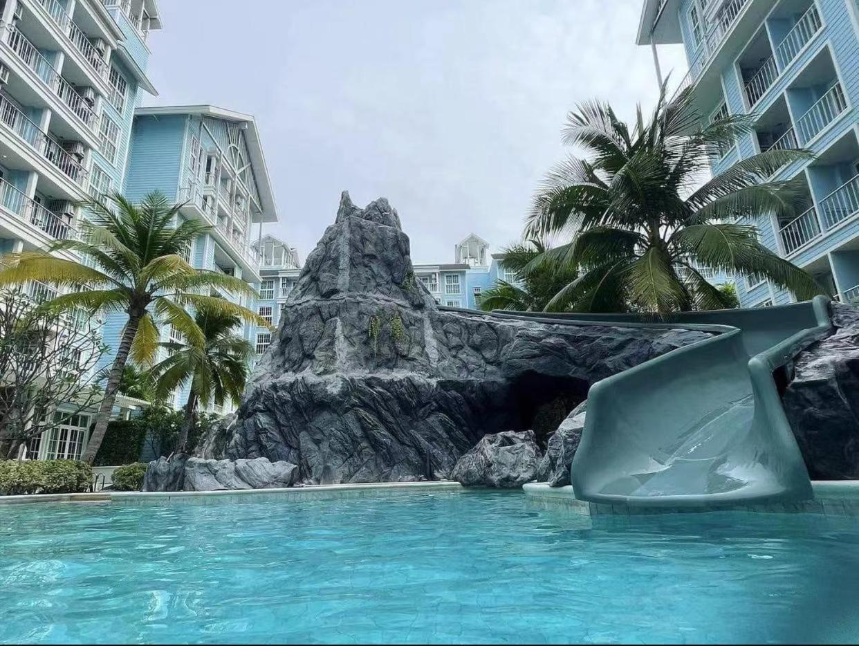 Grand Florida芭提雅带免费游泳池温泉和健身房和办公区水上花园公寓e208 나 좀티엔 외부 사진