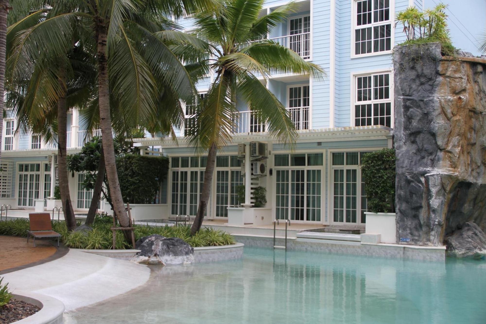 Grand Florida芭提雅带免费游泳池温泉和健身房和办公区水上花园公寓e208 나 좀티엔 외부 사진
